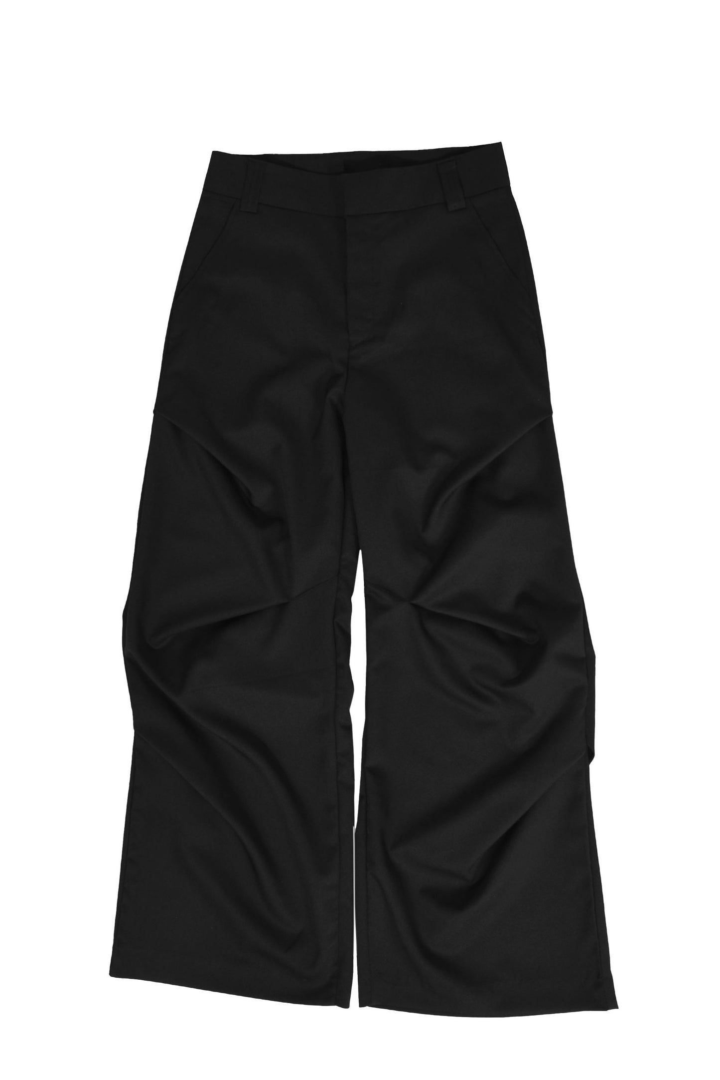SHIRRING SLACKS PANTS black