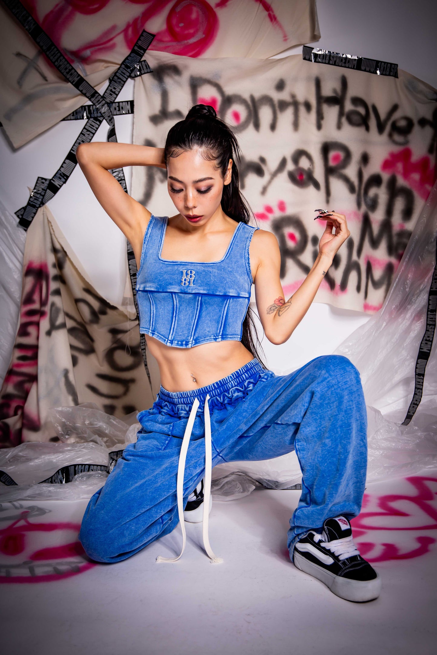 CORSET TANKTOP blue