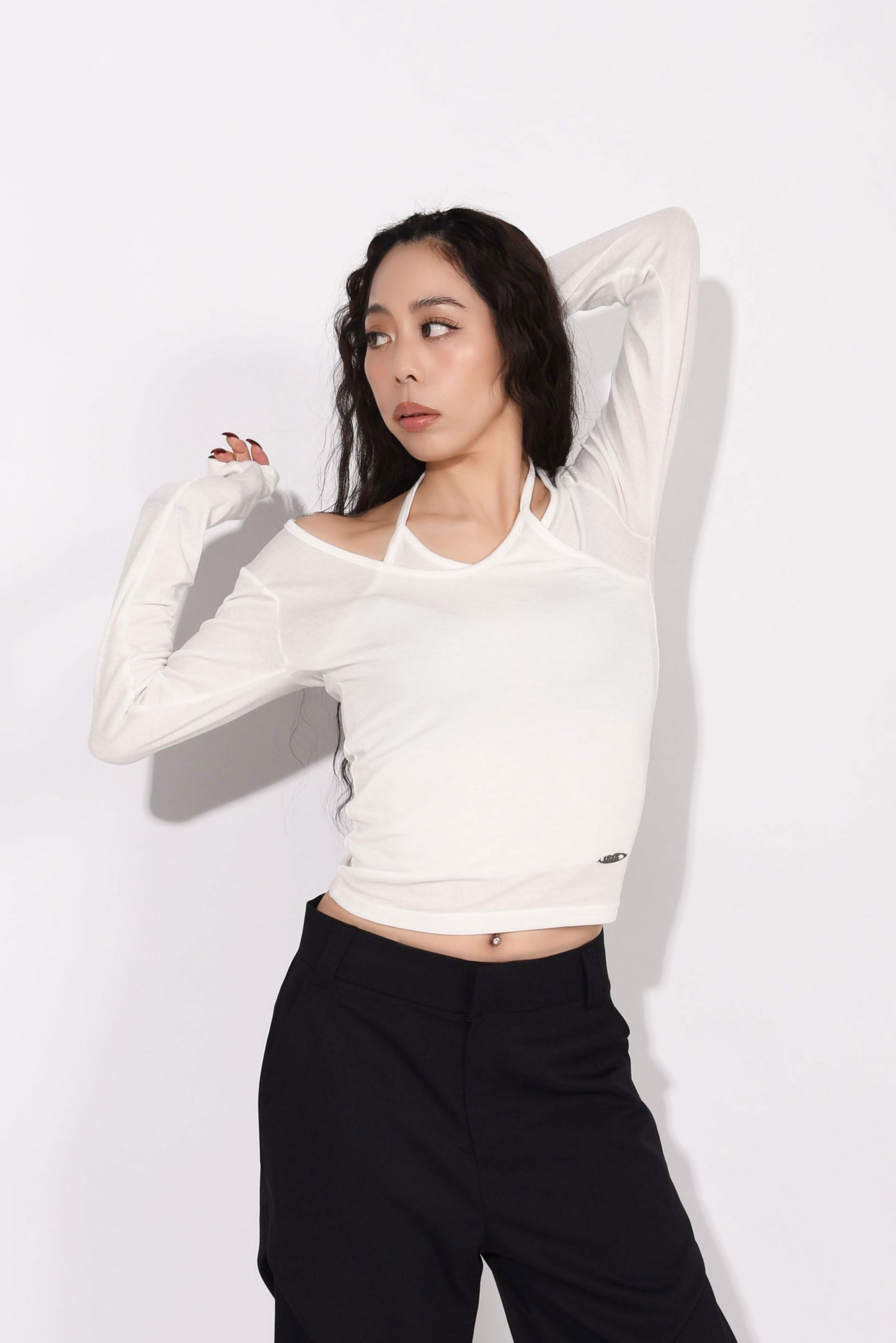 LAYERED CUTSEW white