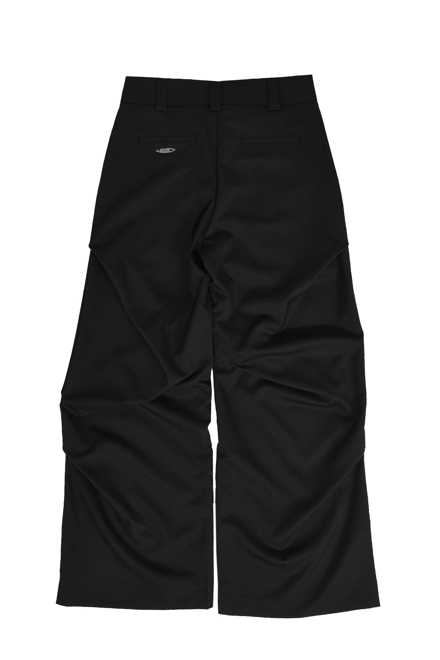 SHIRRING SLACKS PANTS black