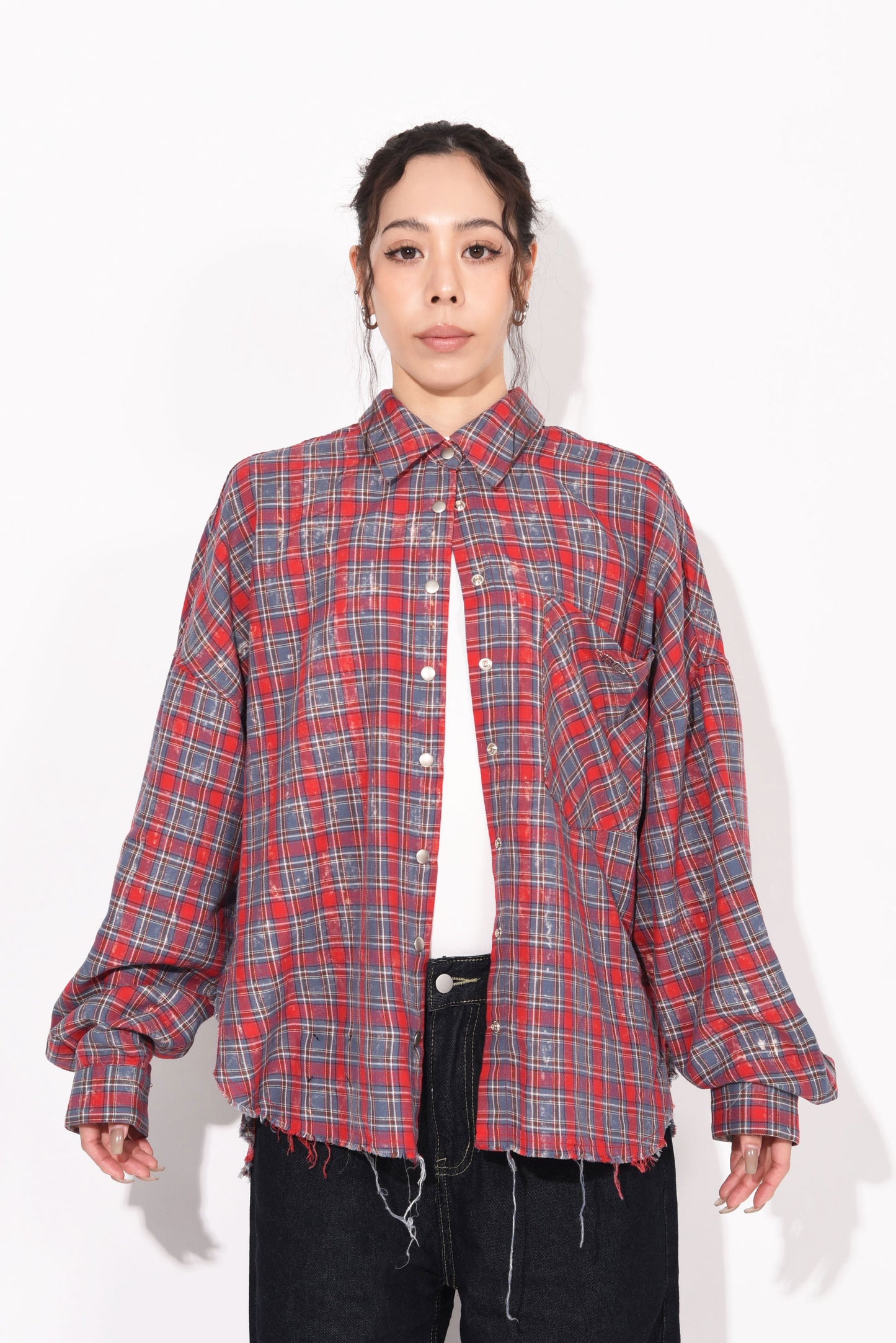DAMAGE CHECK SHIRT red