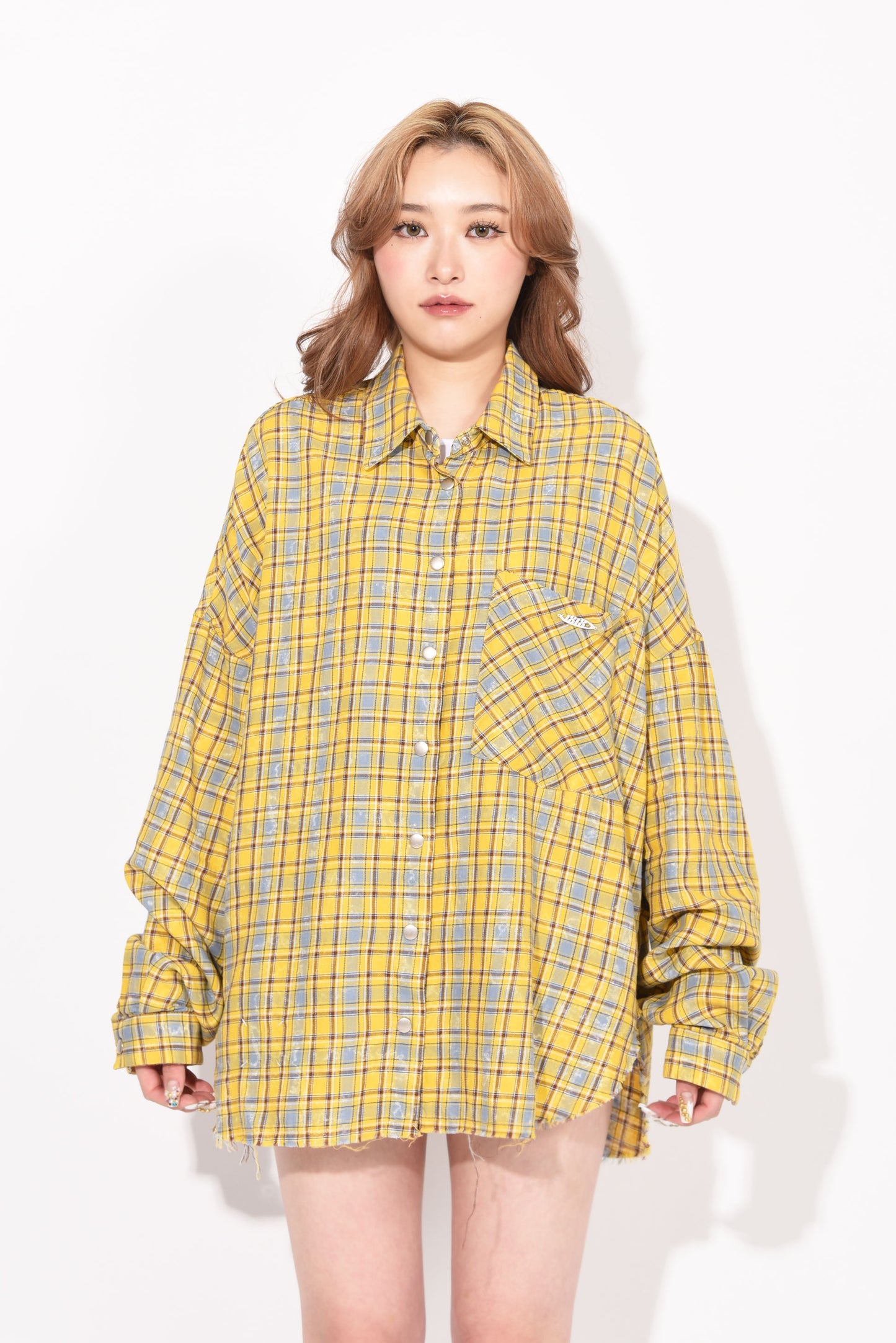 DAMAGE CHECK SHIRT yellow