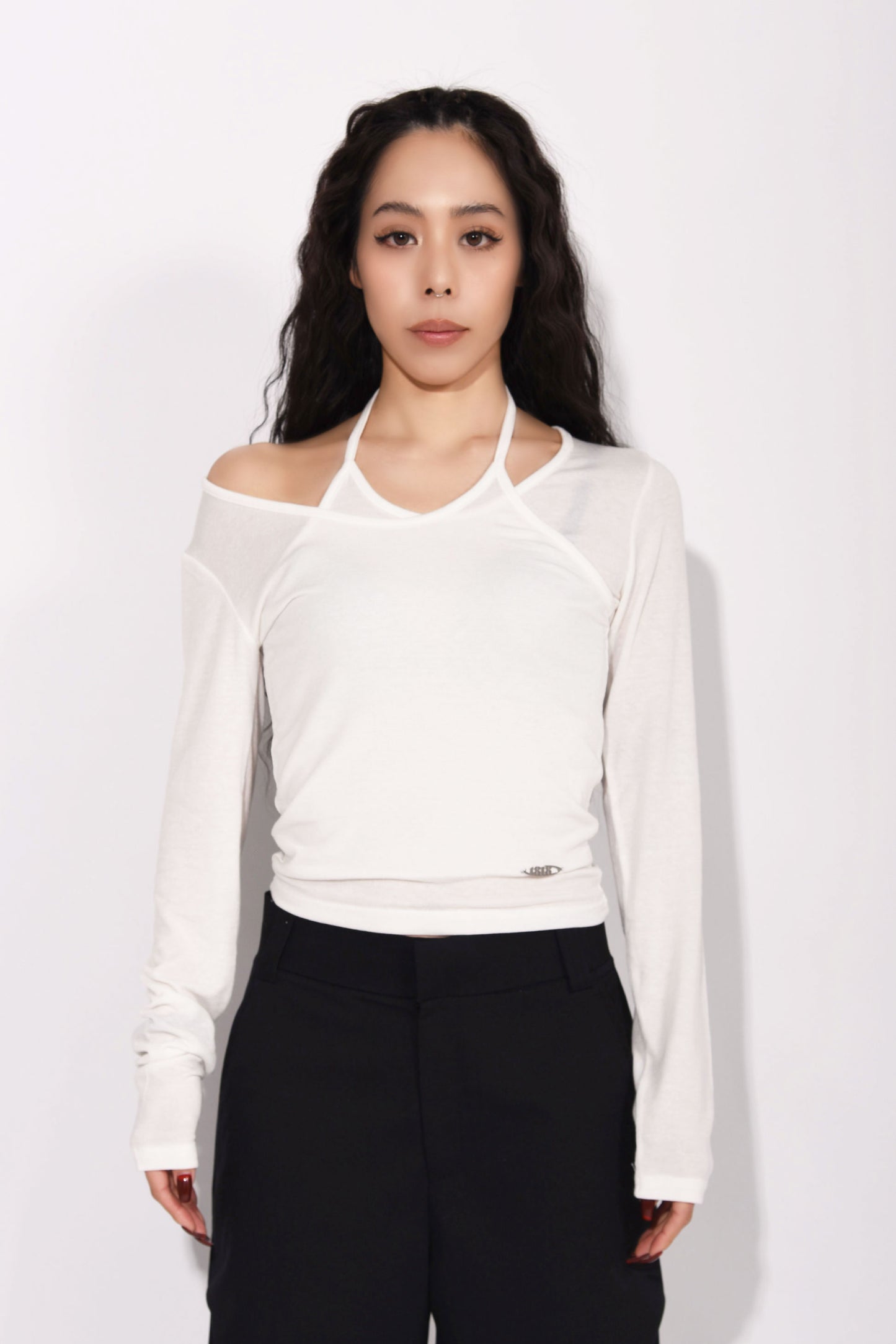 LAYERED CUTSEW white