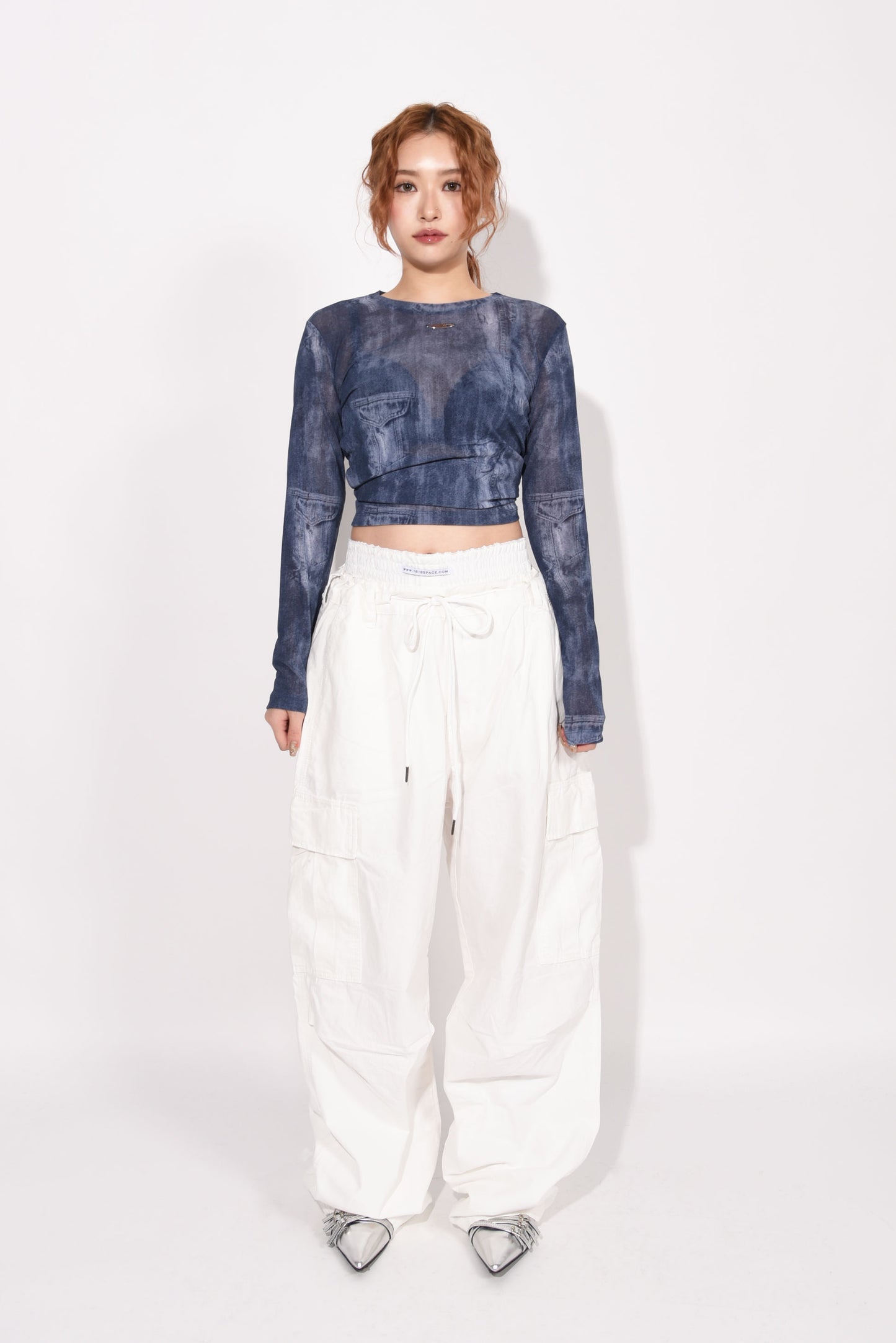 CARGO PANTS white