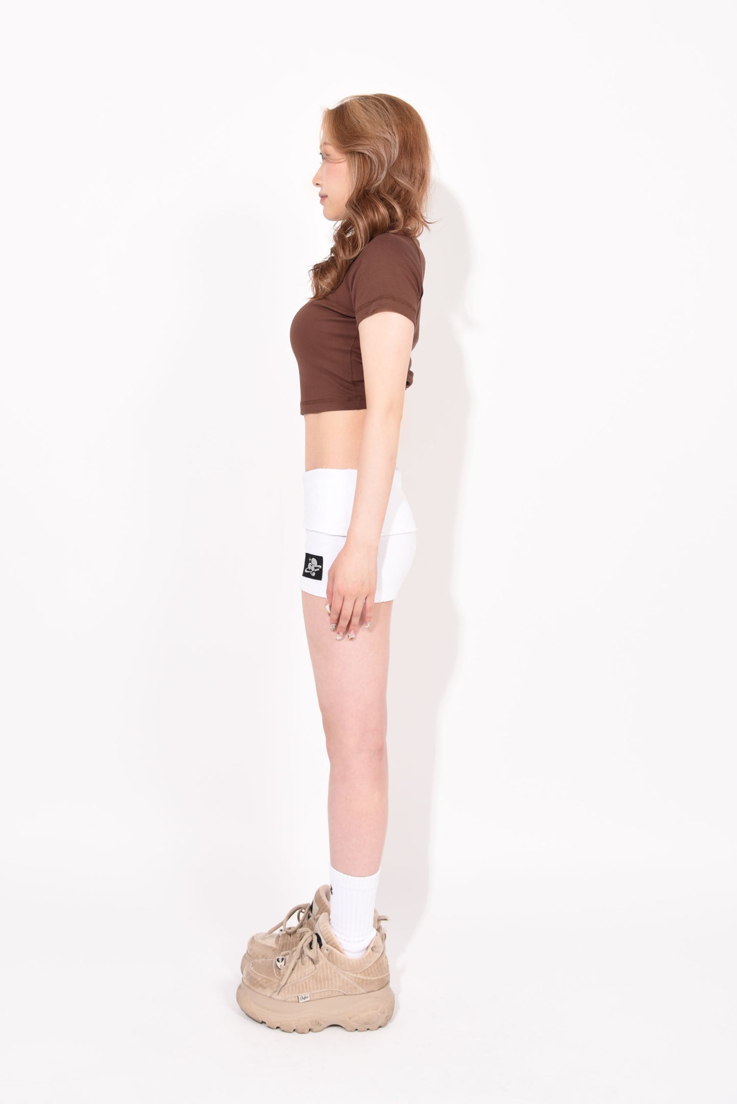 DAMAGE HOT PANTS white
