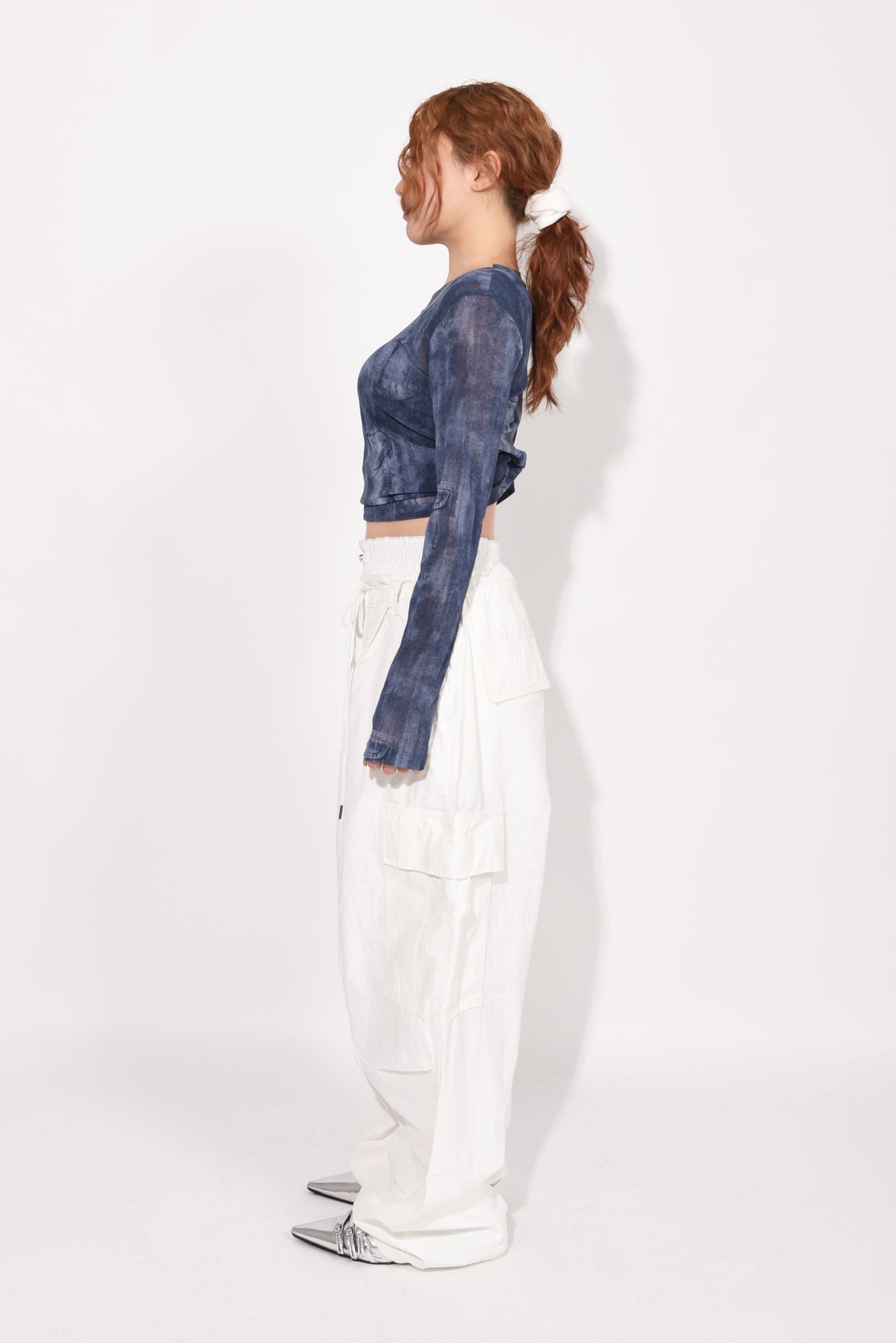 CARGO PANTS white