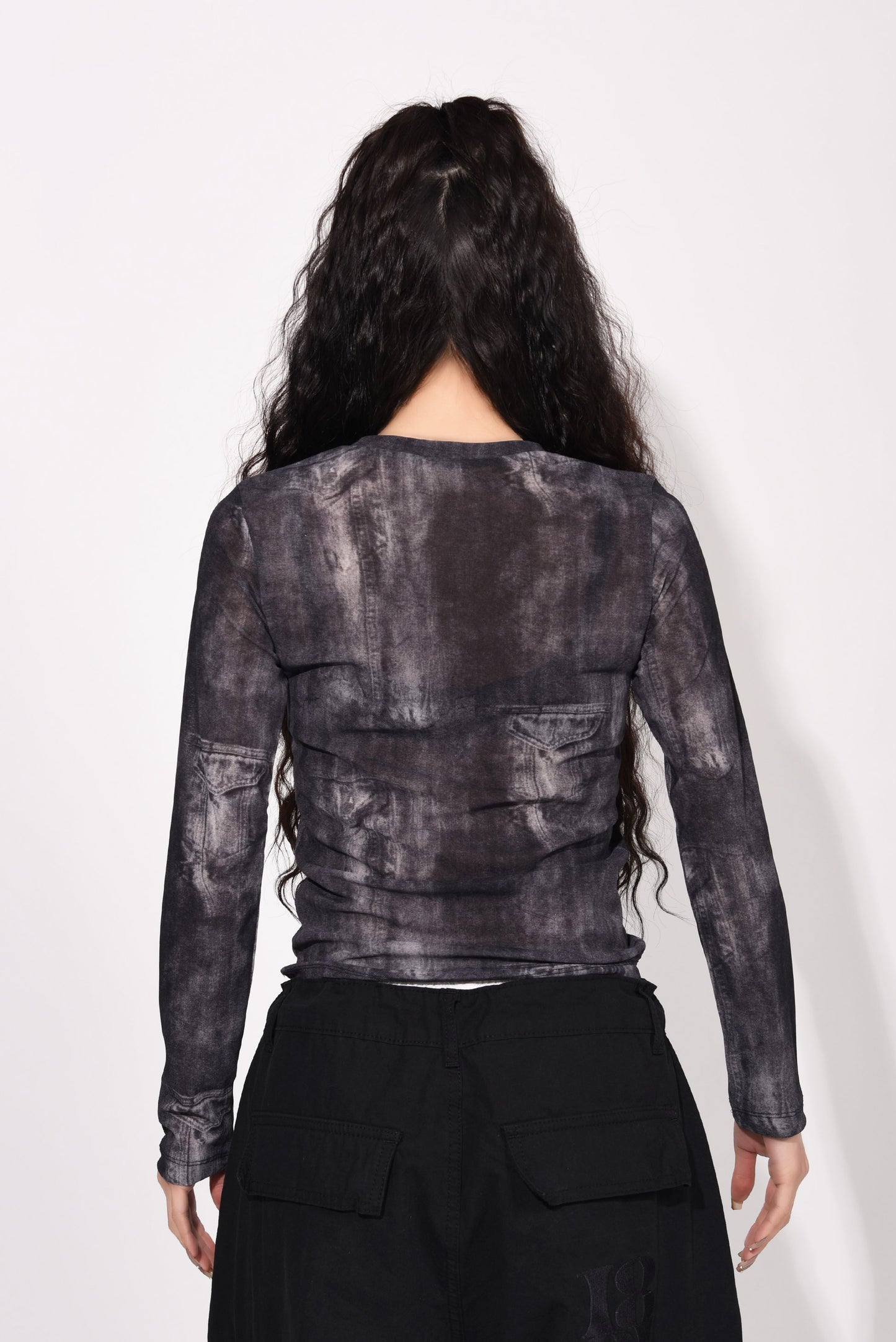 SHEER TOPS black