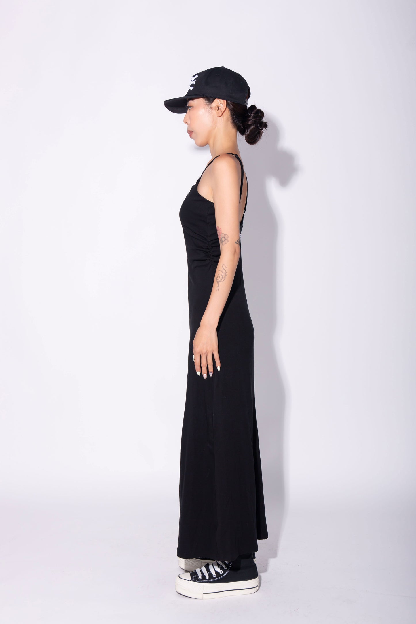 V NECK ONEPIECE black