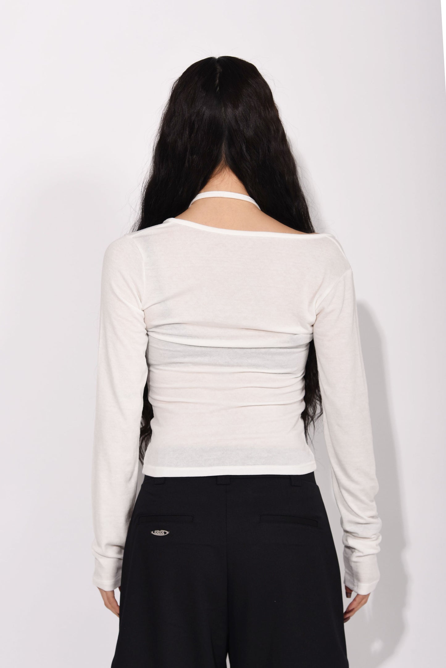 LAYERED CUTSEW white