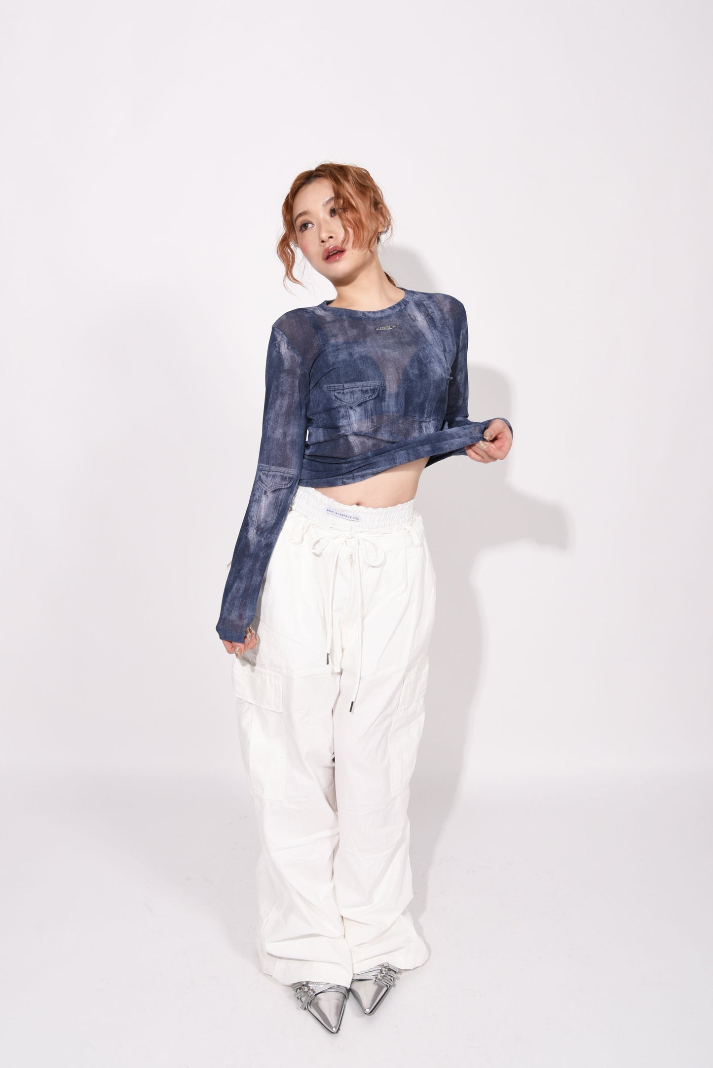 SHEER TOPS blue