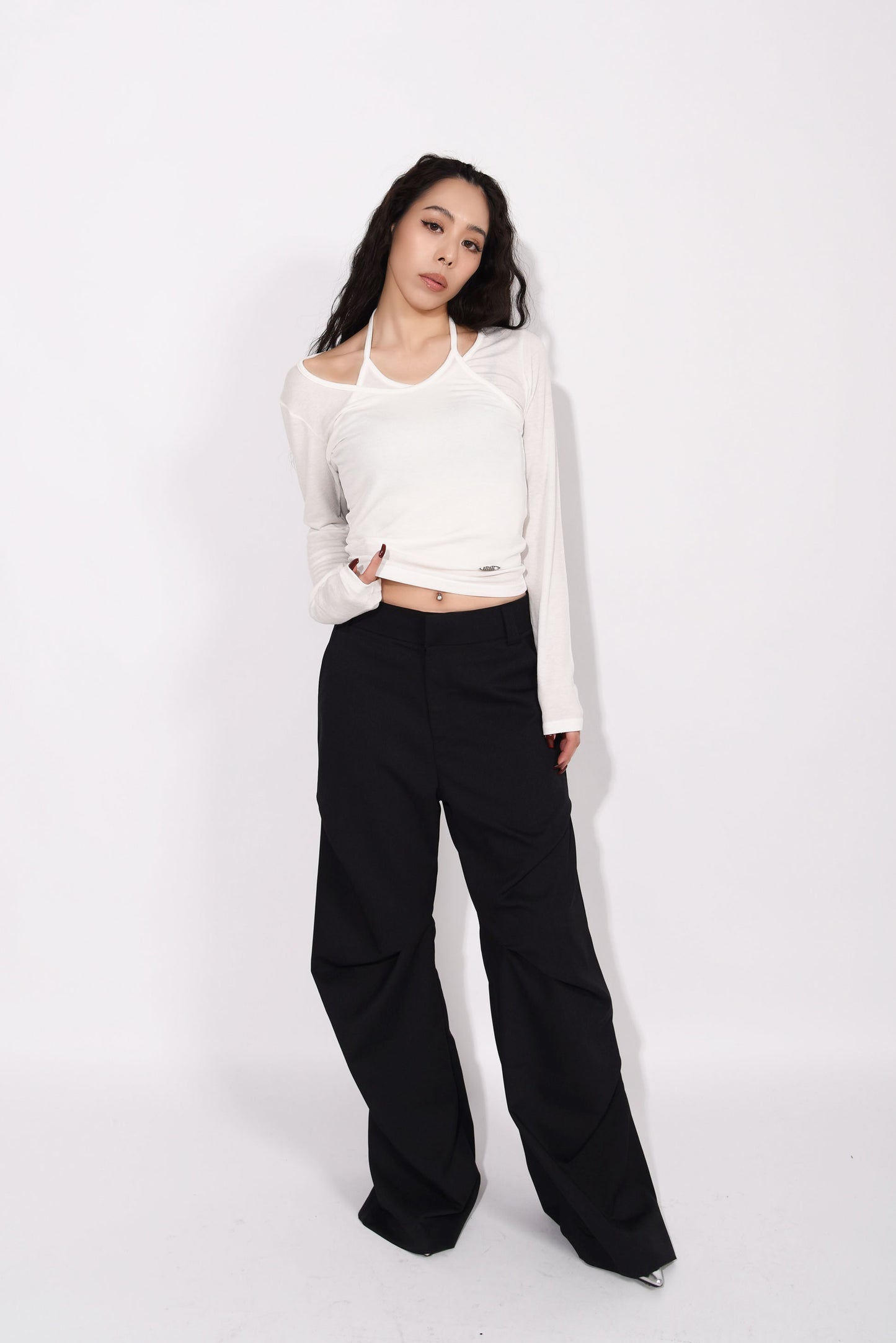 LAYERED CUTSEW white