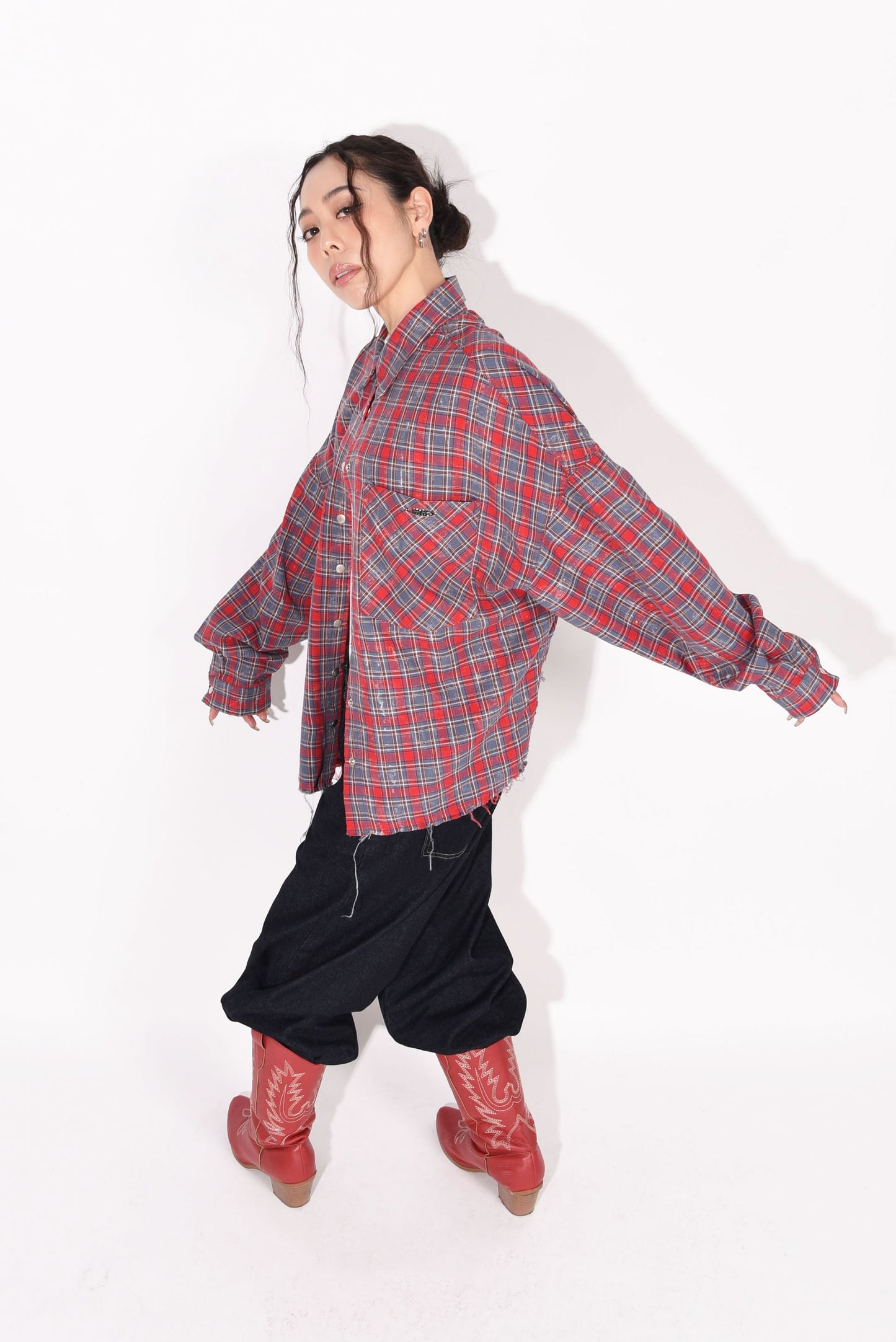 DAMAGE CHECK SHIRT red