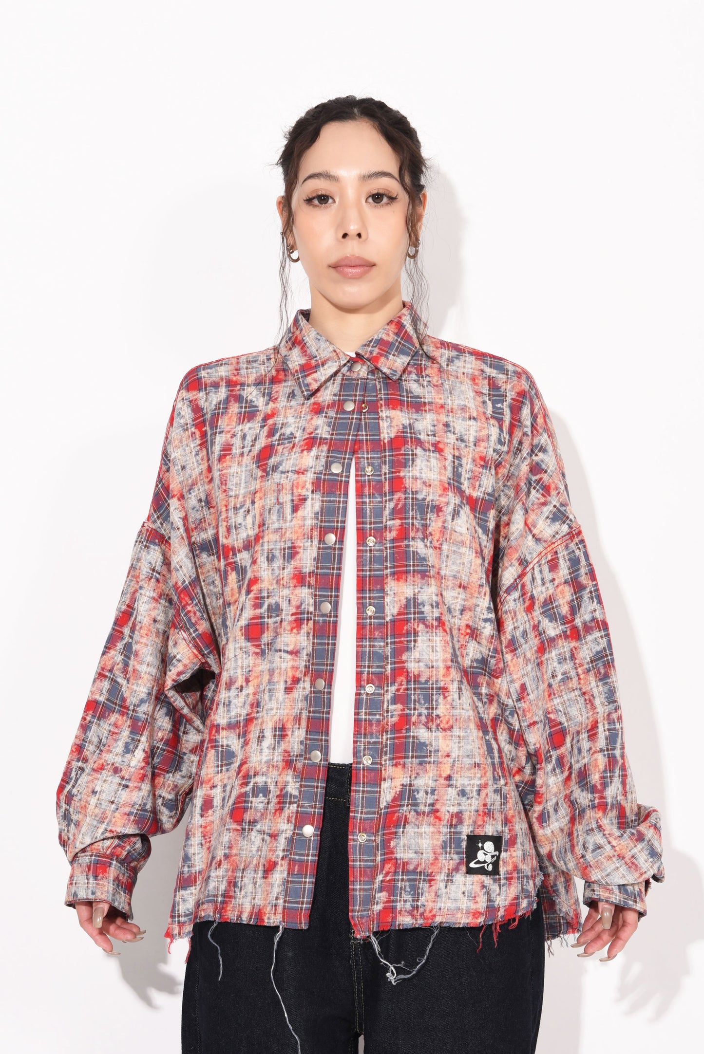 DAMAGE CHECK SHIRT red
