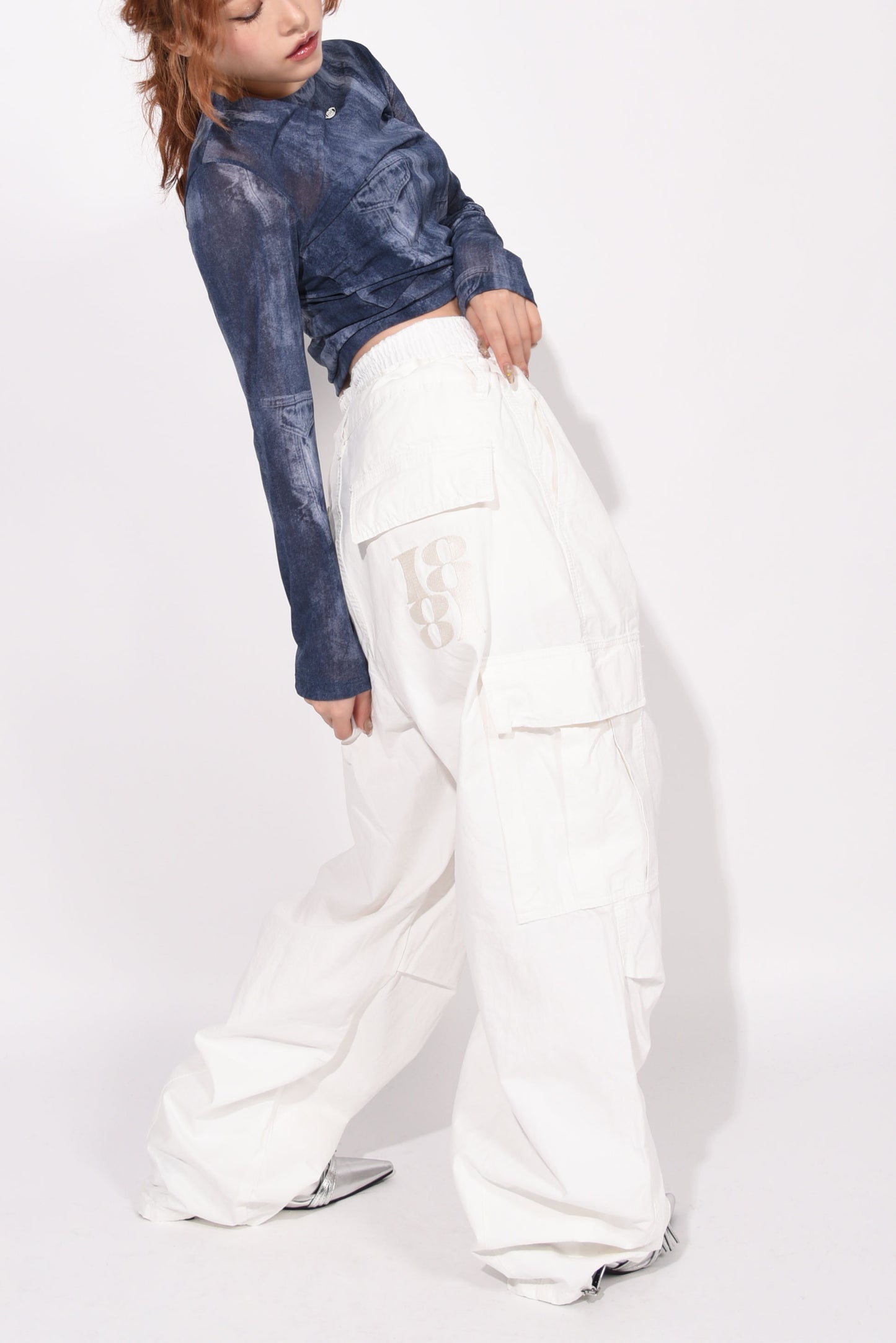 CARGO PANTS white
