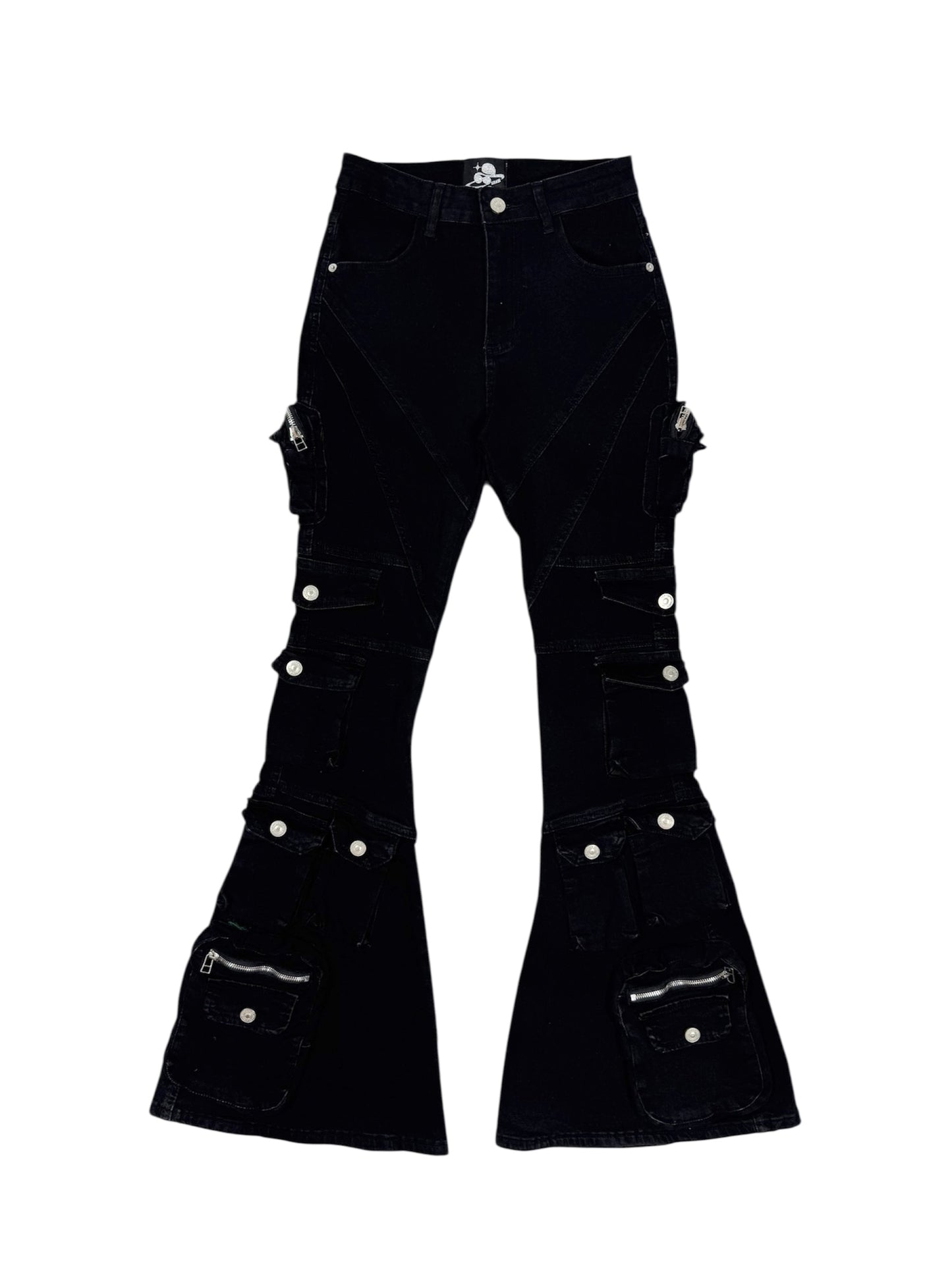 POCKET FLARE DENIM black