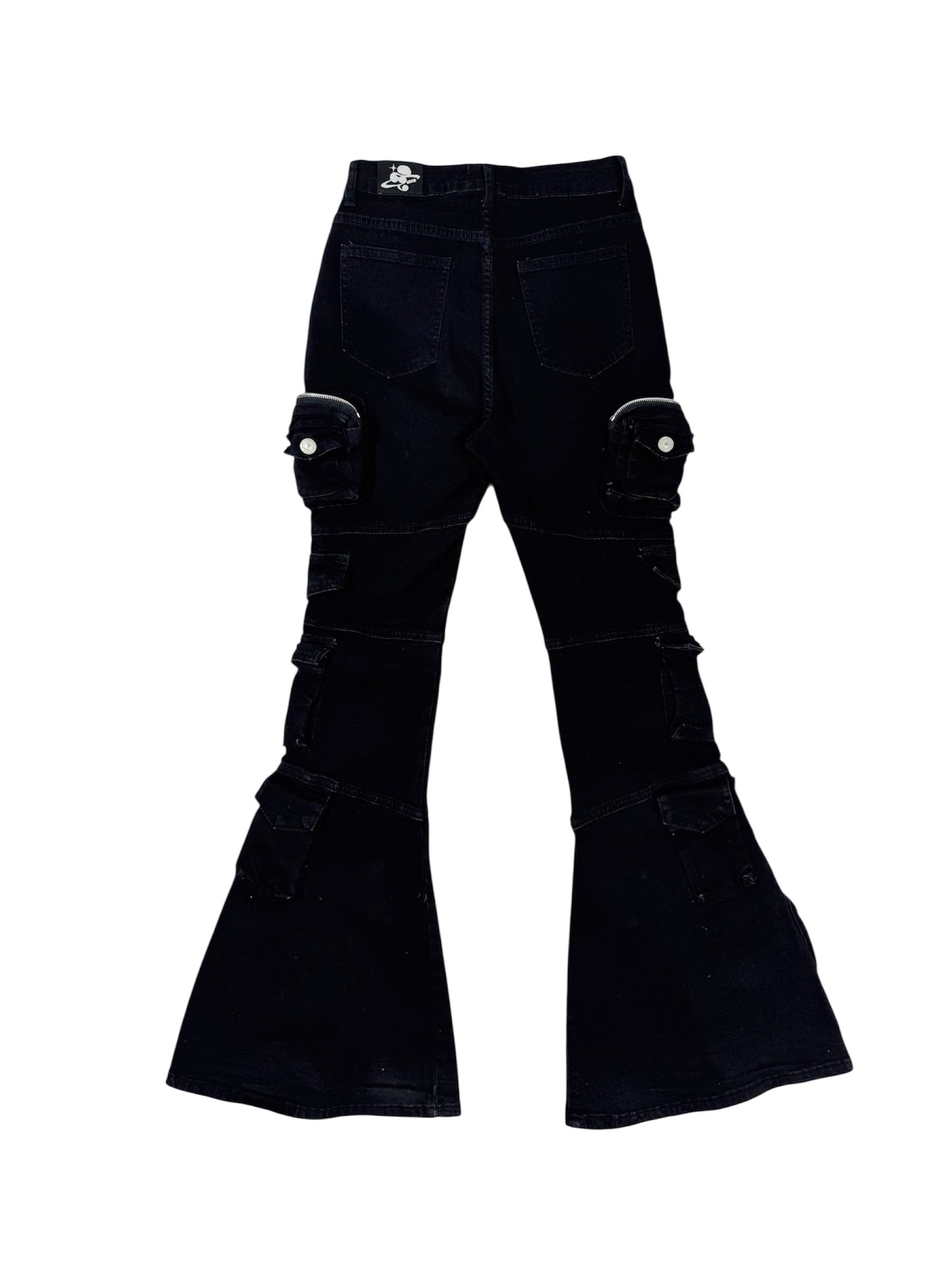 POCKET FLARE DENIM black