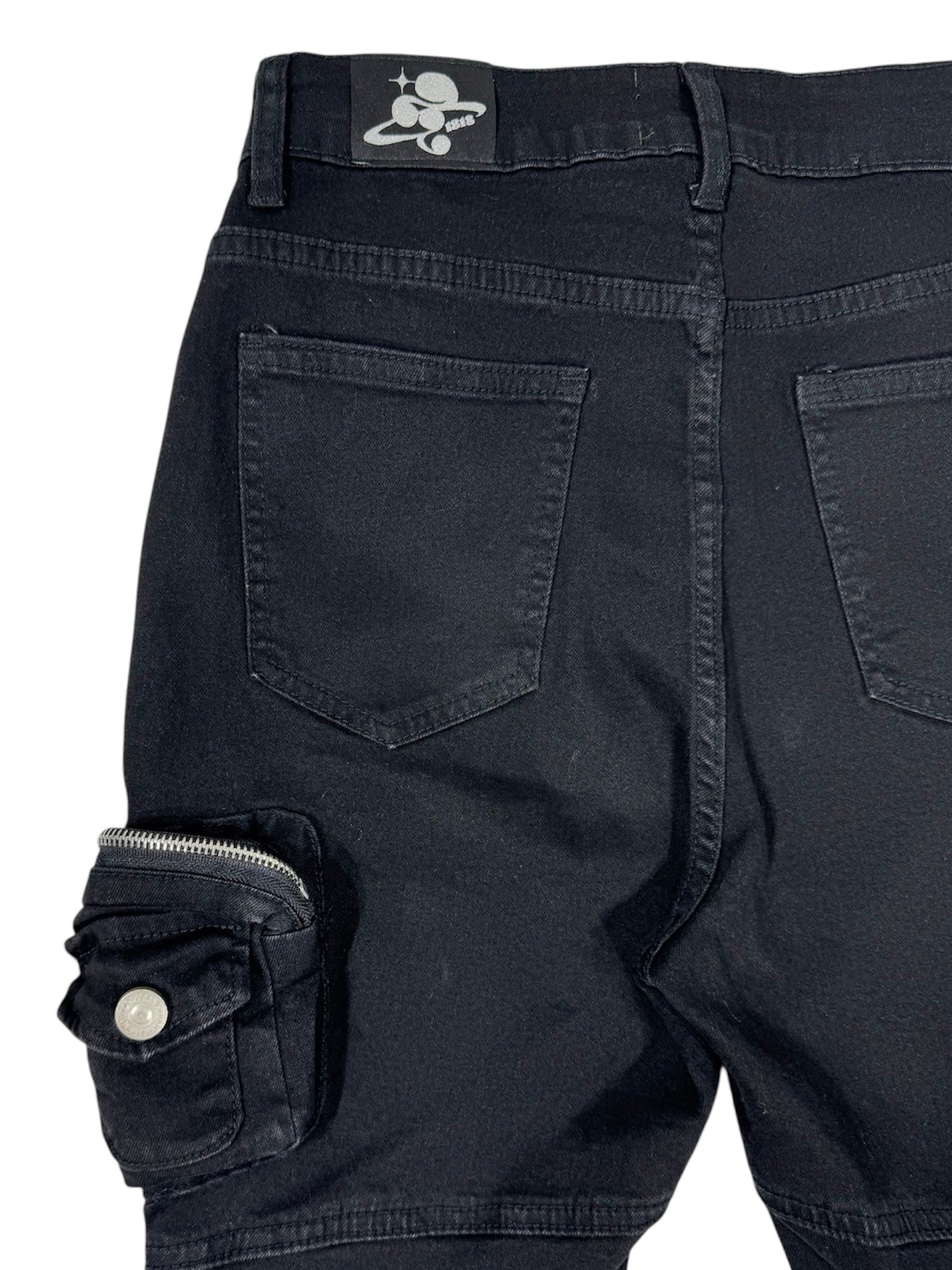 POCKET FLARE DENIM black