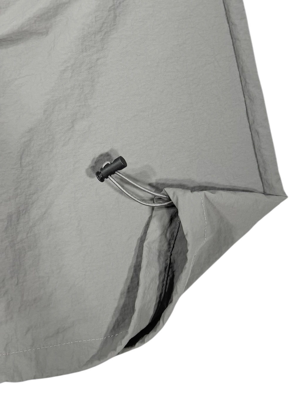 HOOK GATHER NYLON PANTS gray