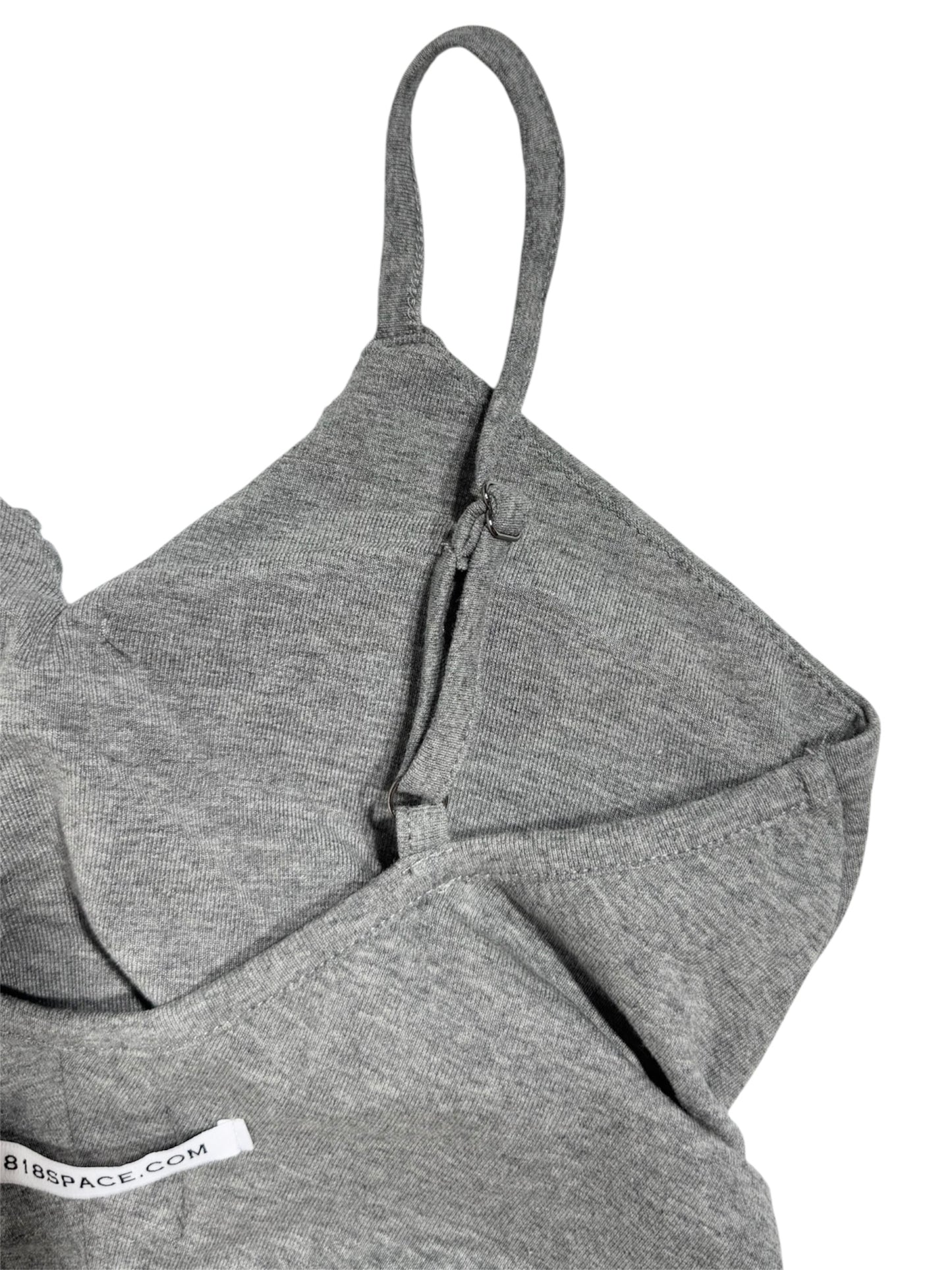 V NECK ONEPIECE gray