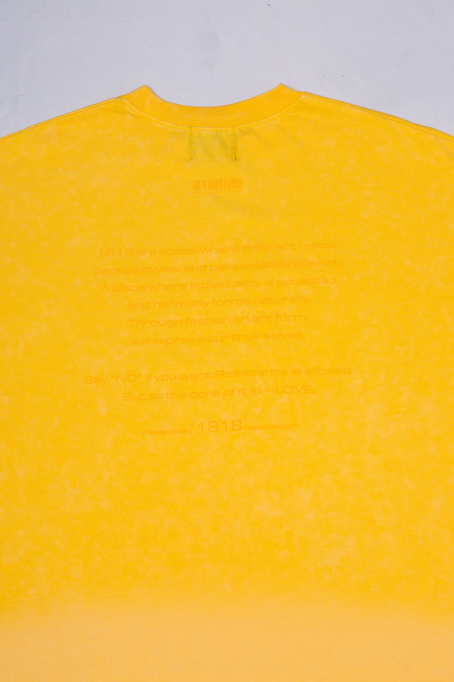 WASHED BIG TEE yellow