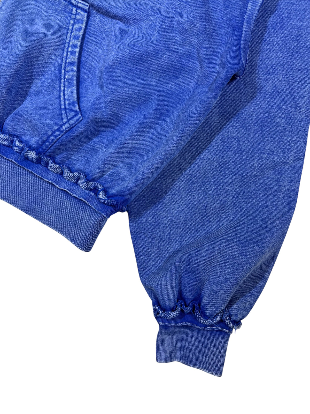 WASHED DOUBLE ZIP HOODIE blue