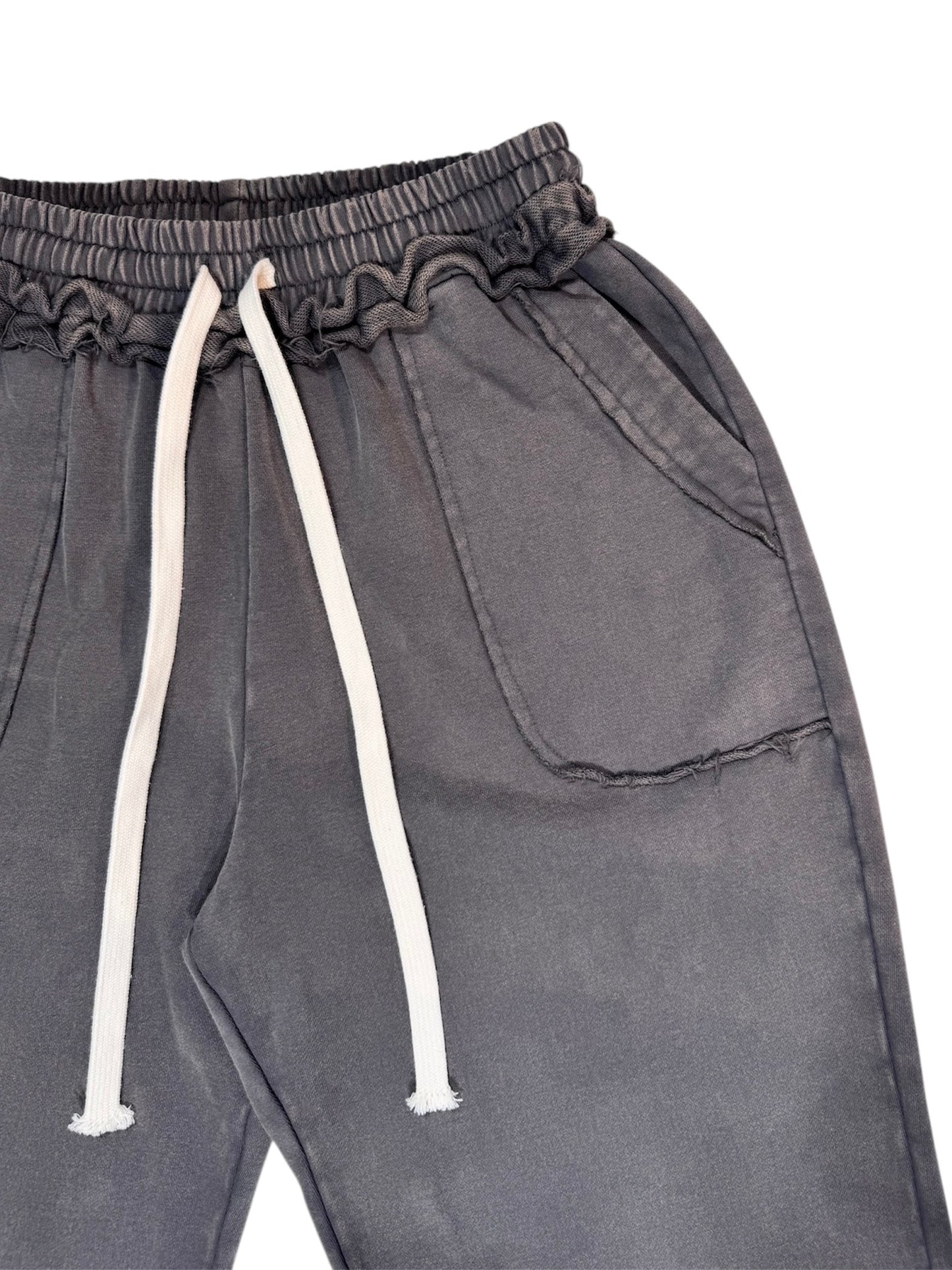 WASHED SWEAT PANTS black