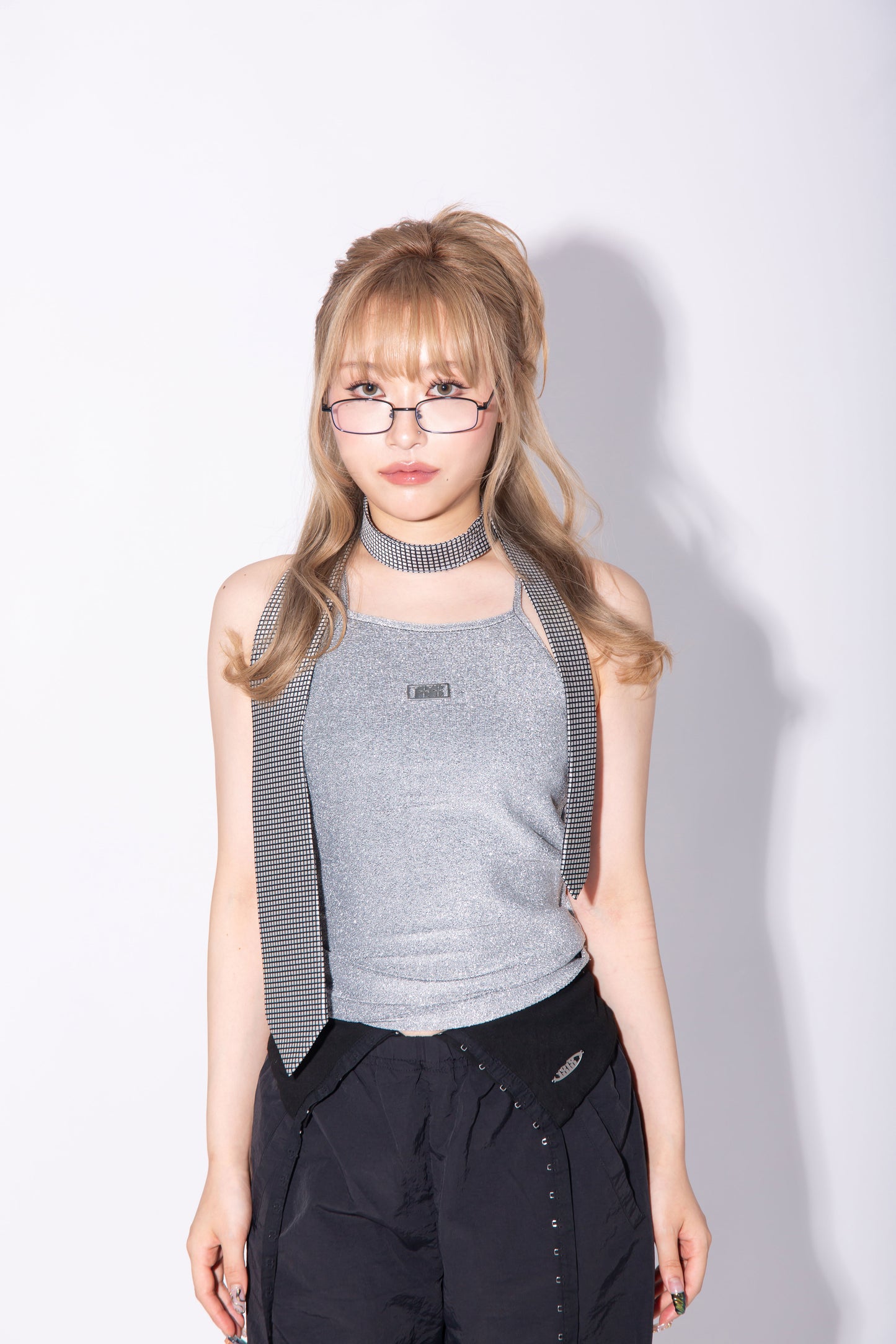 GLITTER CAMI silver