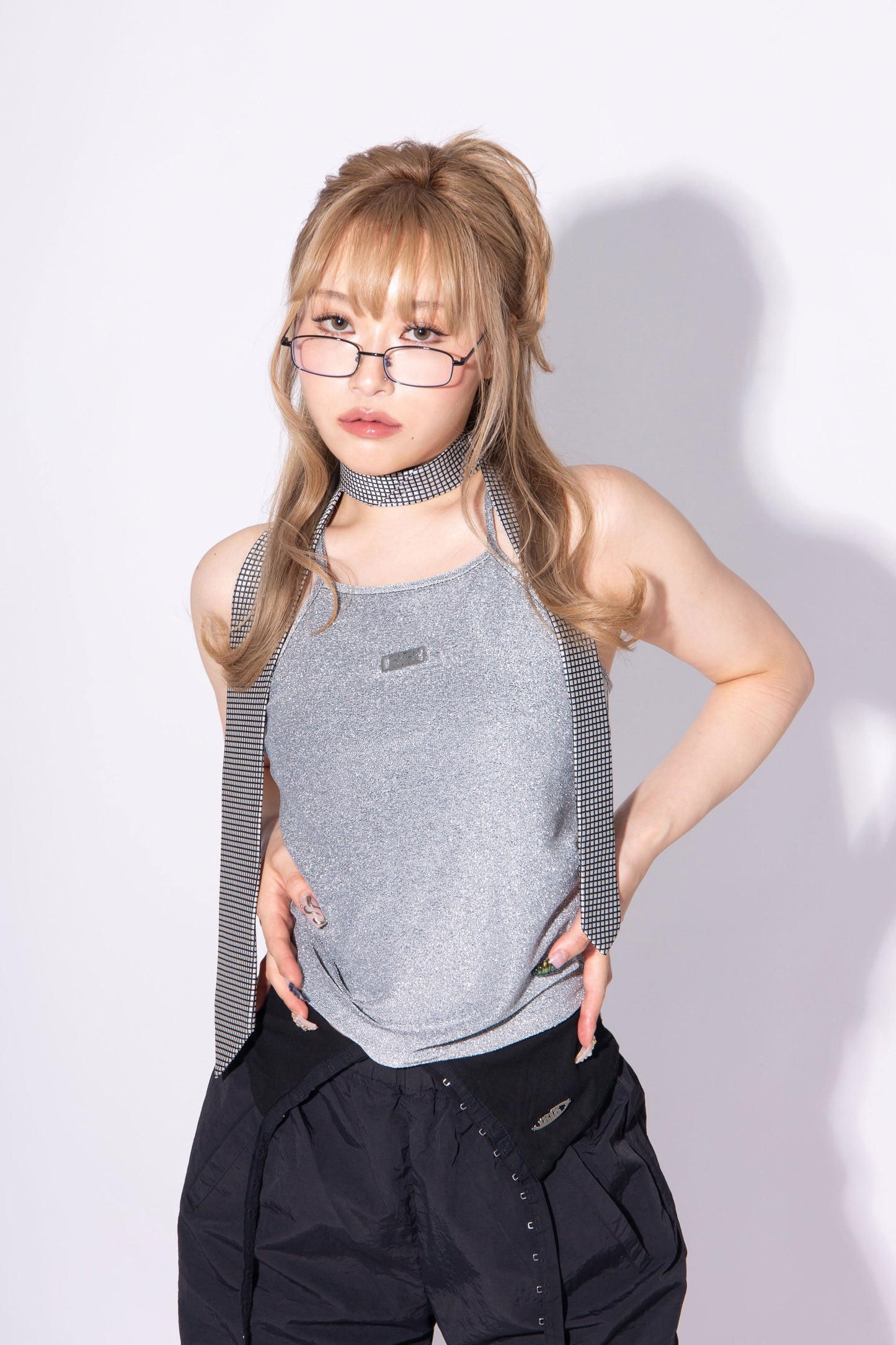 GLITTER CAMI silver