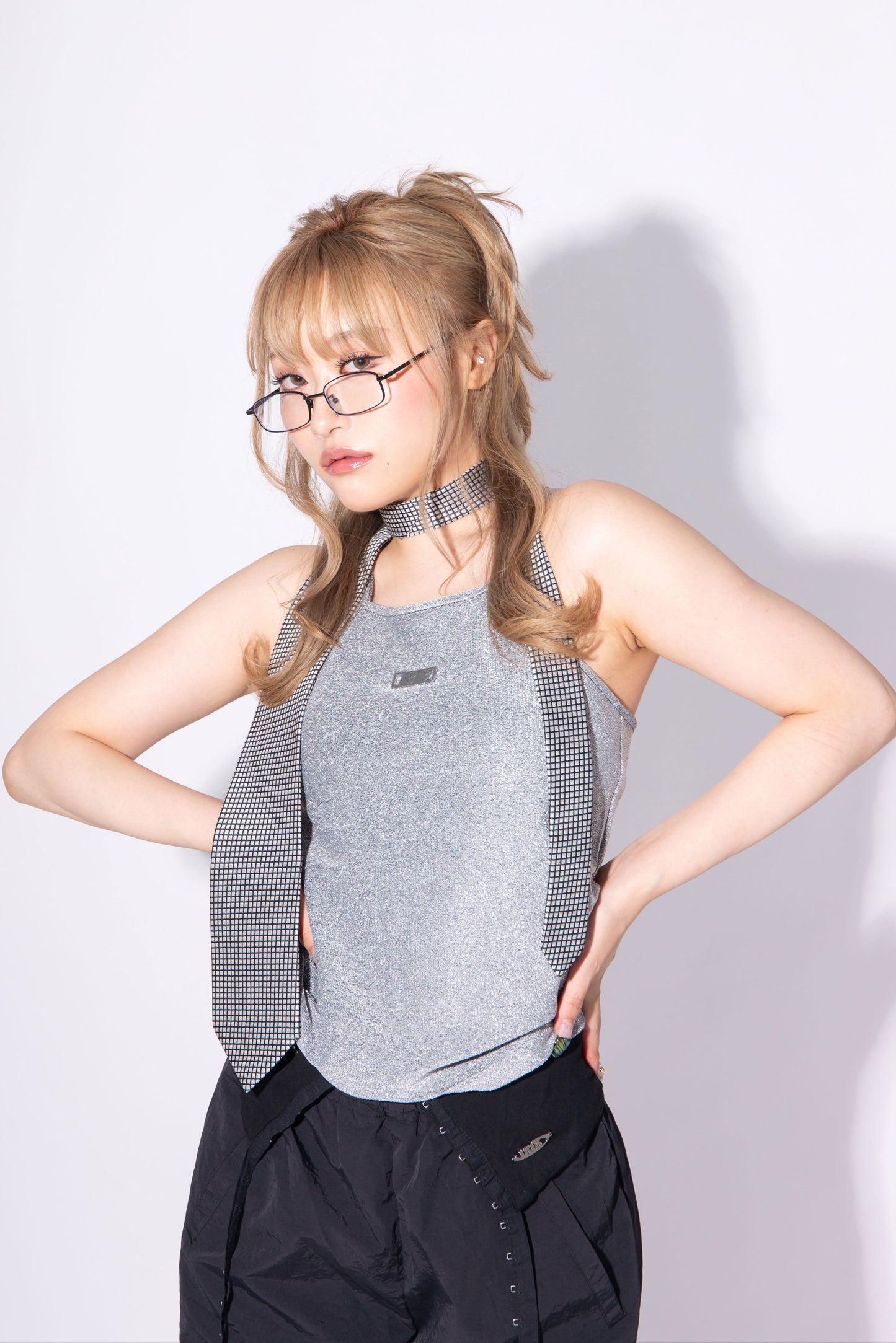 GLITTER CAMI silver