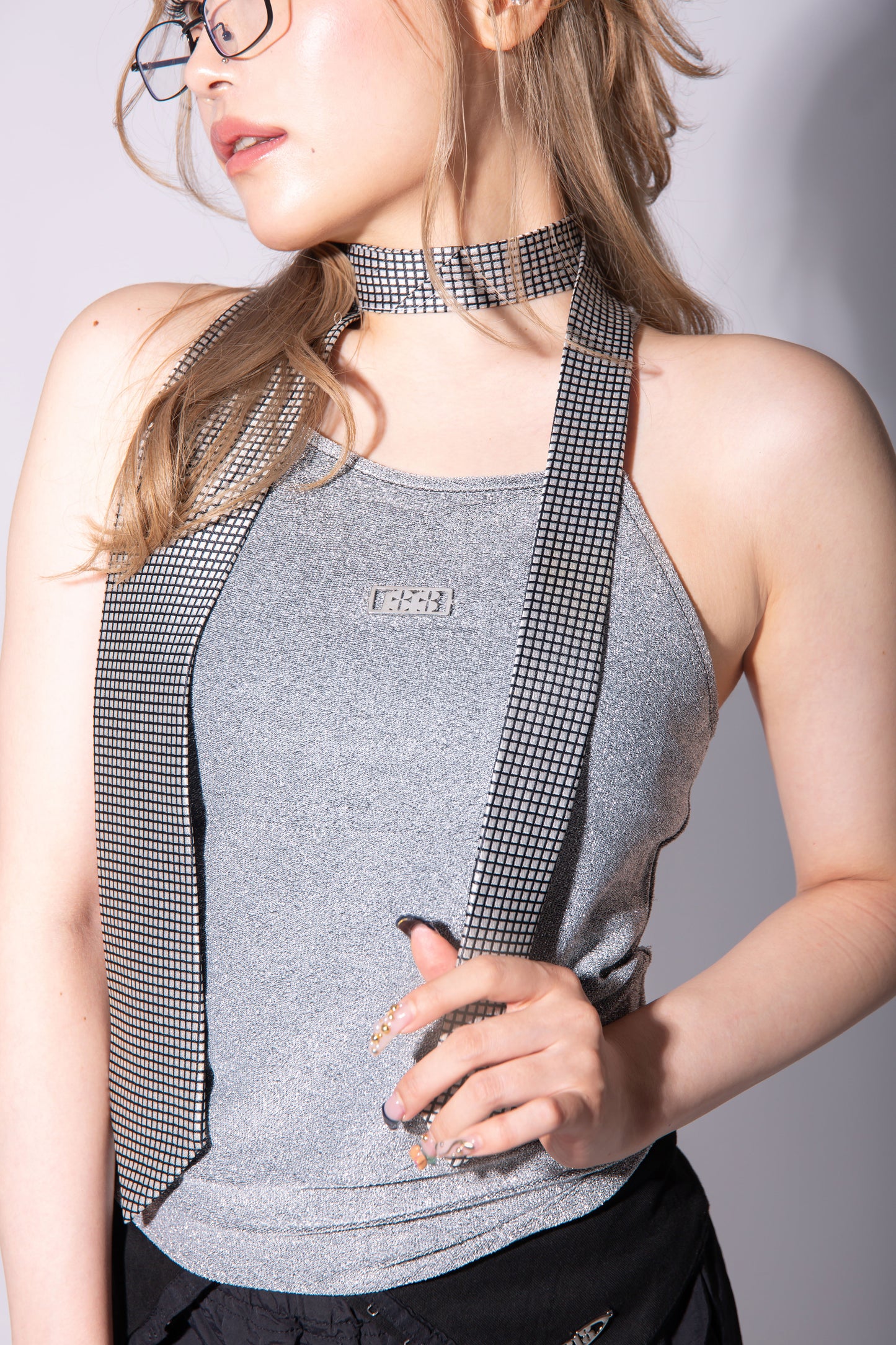 GLITTER CAMI silver