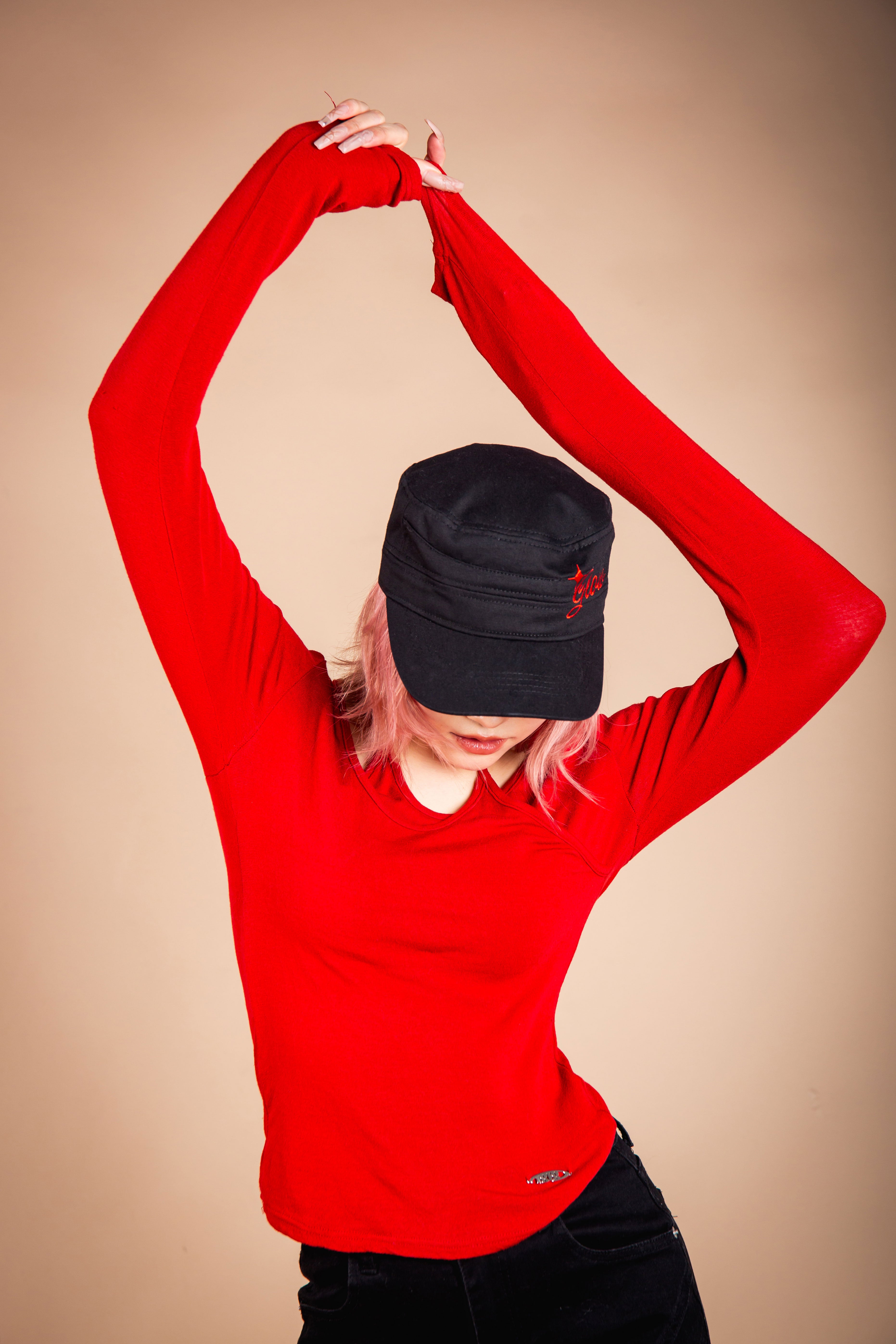 たけ　layered design cutsew LAYERED CUTSEW red – 1818