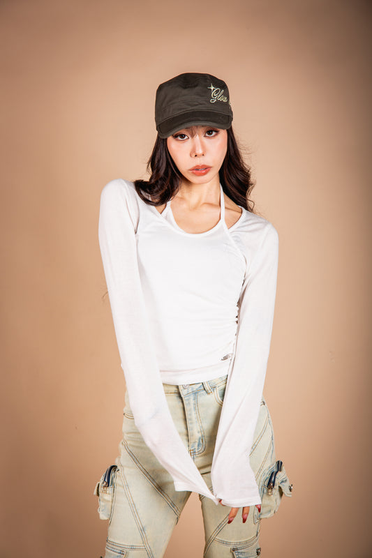 LAYERED CUTSEW white