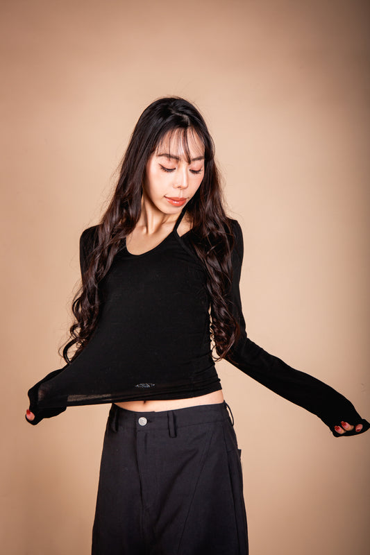 LAYERED CUTSEW black