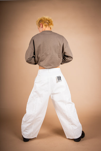 BAGGY PANTS white