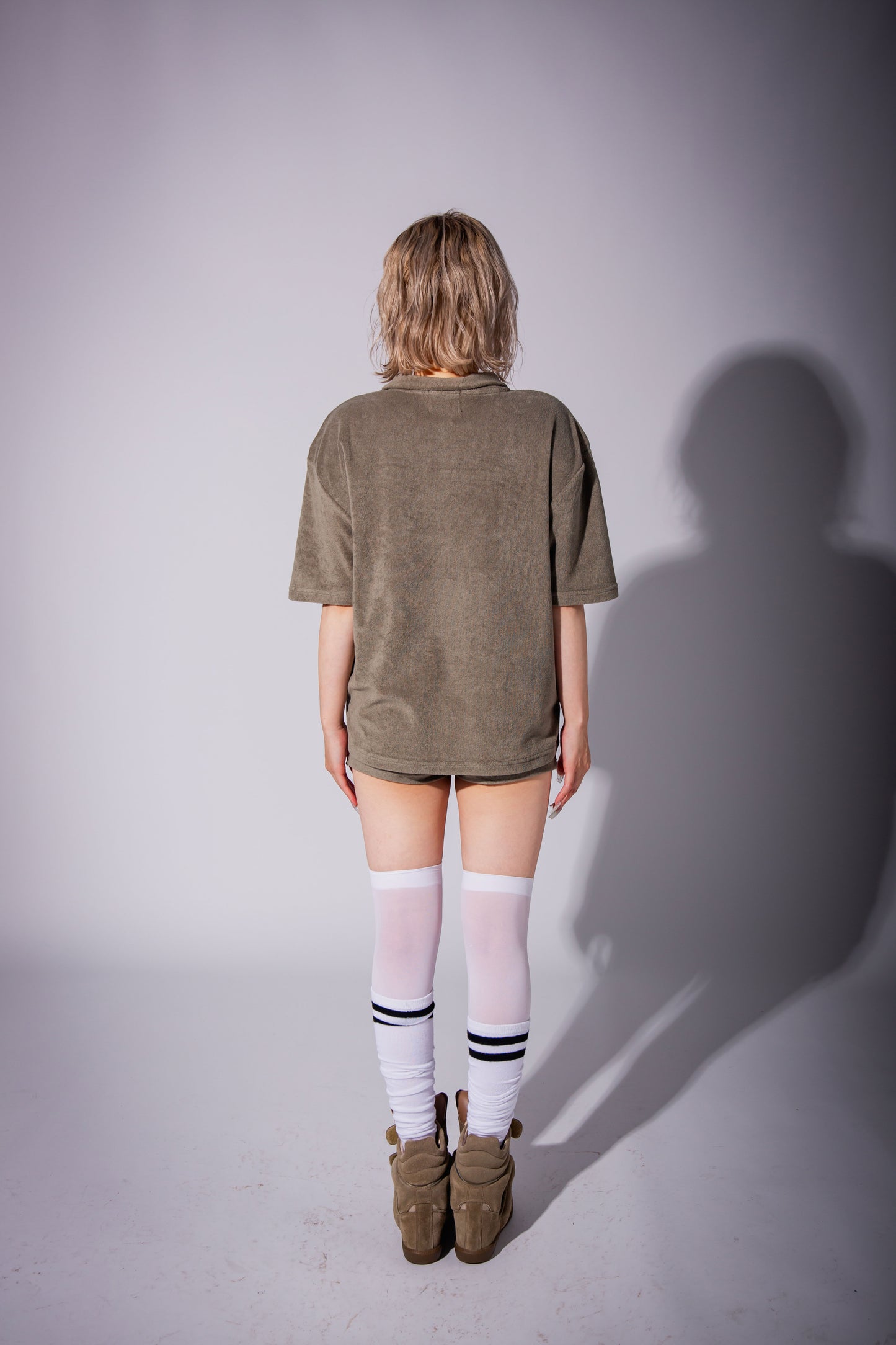 PILE POLO SHIRT khaki