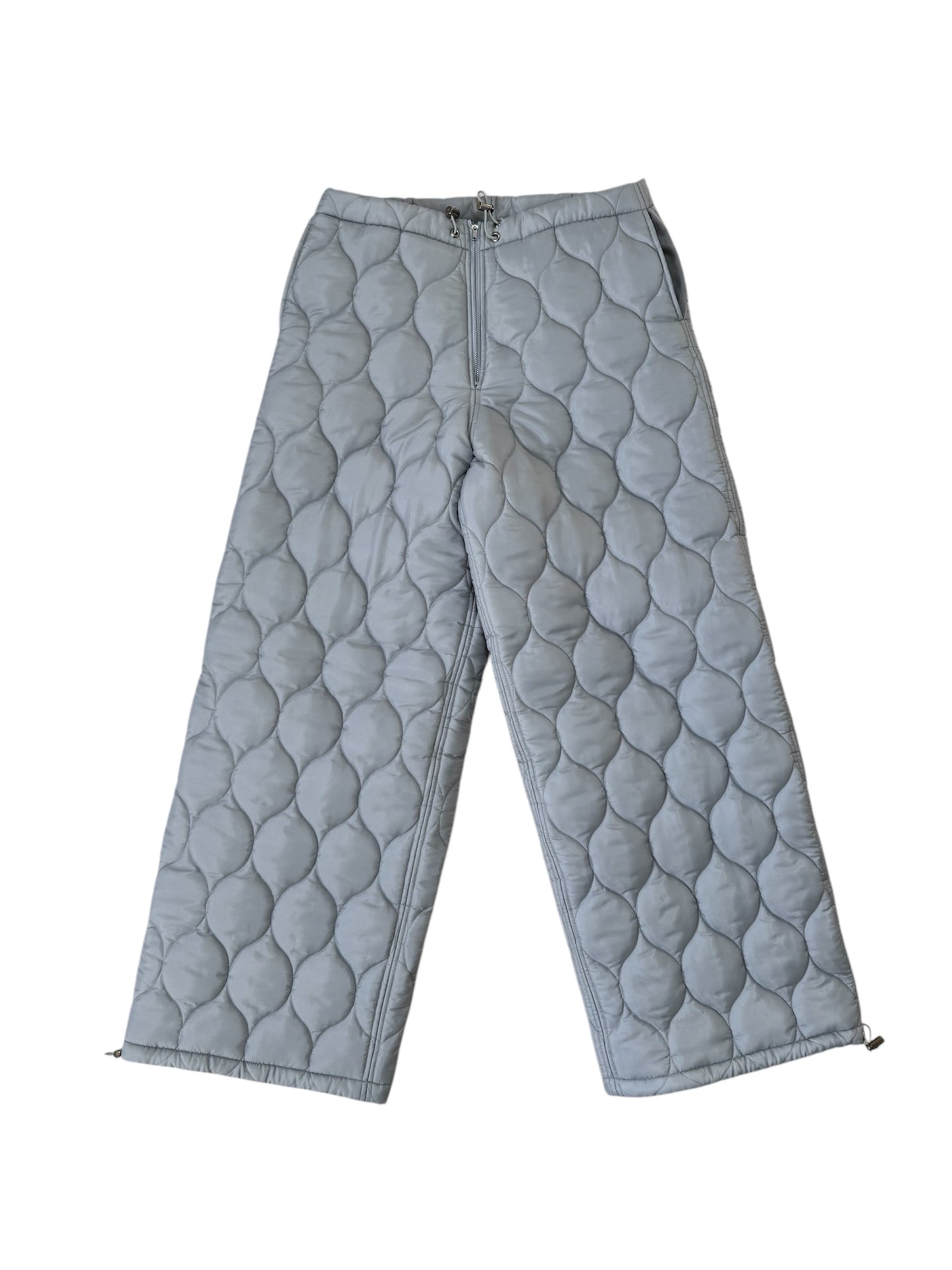 QUILTING WIDE PANTS gray