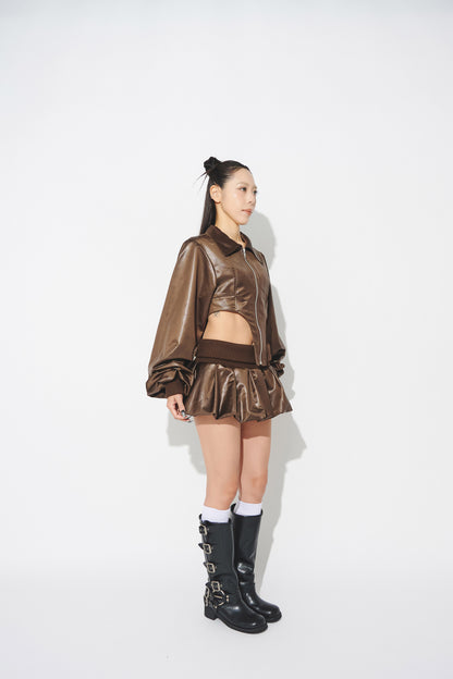 2WAY BALLON SKIRT brown