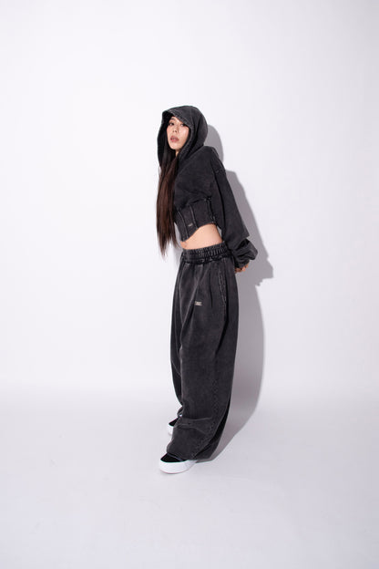 VOLUME SWEAT PANTS black