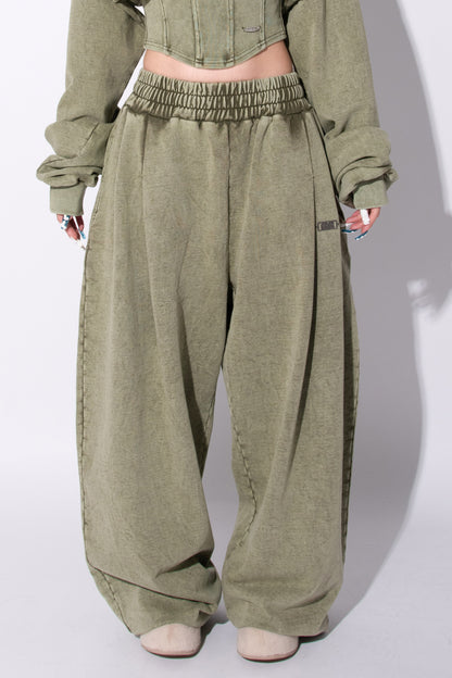 VOLUME SWEAT PANTS khaki