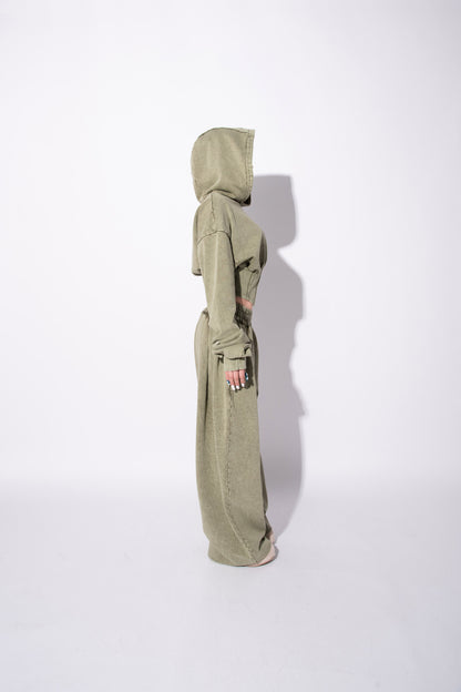 VOLUME SWEAT PANTS khaki