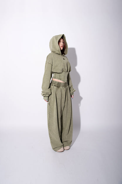 VOLUME SWEAT PANTS khaki