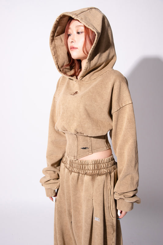 CORSET HOODIE beige