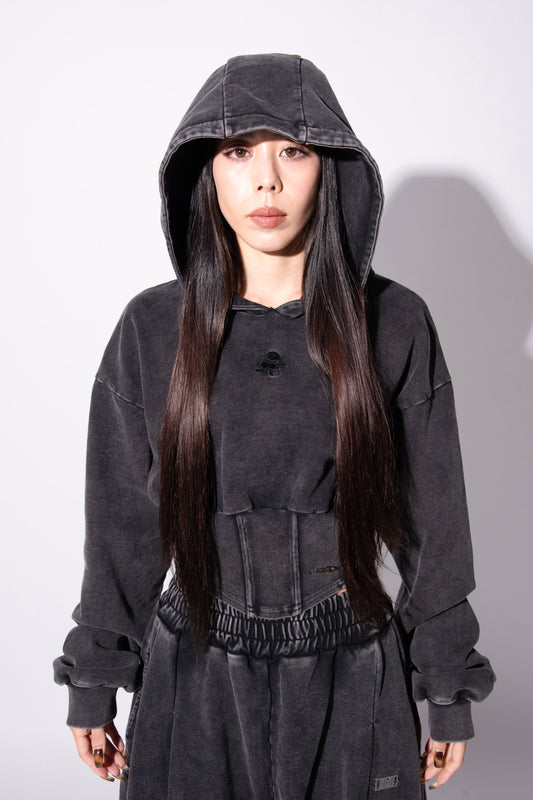 CORSET HOODIE black