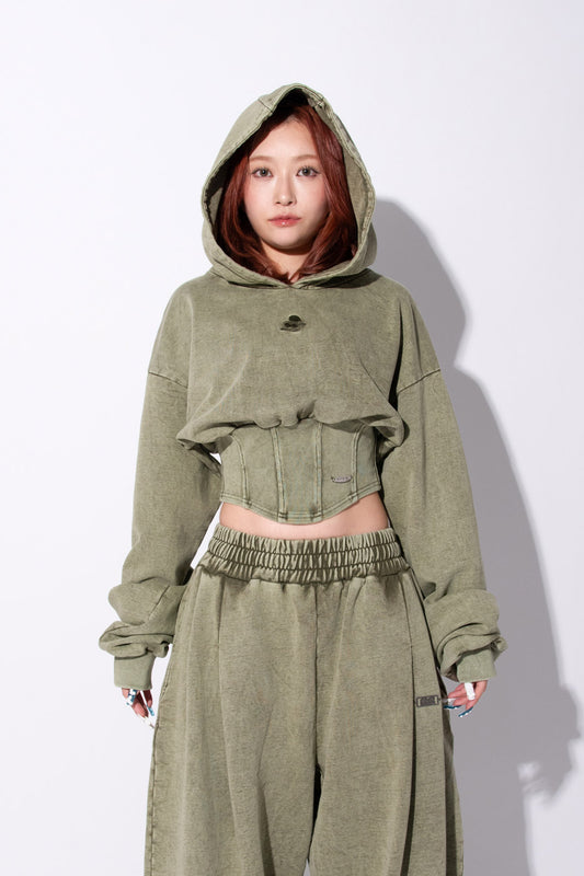 CORSET HOODIE khaki