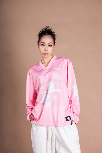 MESH TEAM L/S TEE pink
