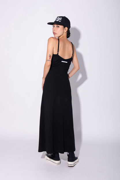 V NECK ONEPIECE black
