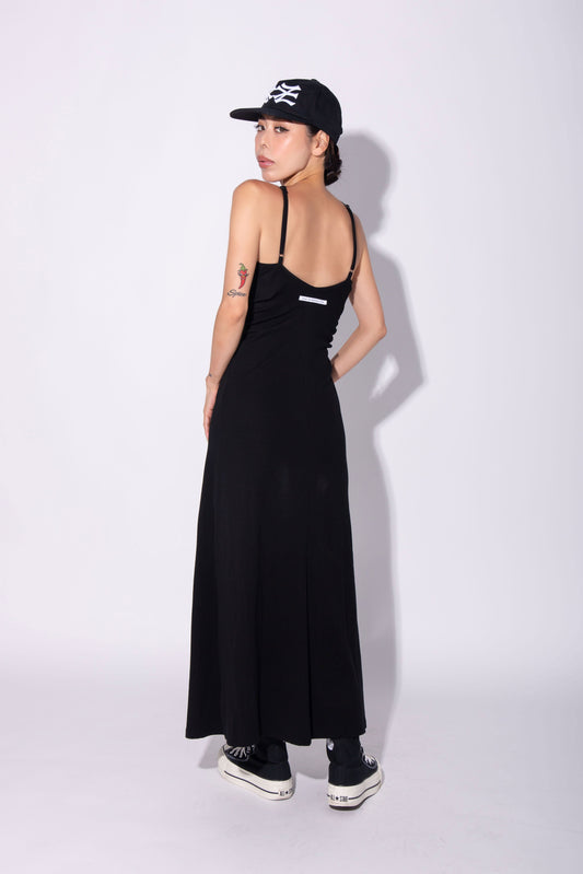 V NECK ONEPIECE black