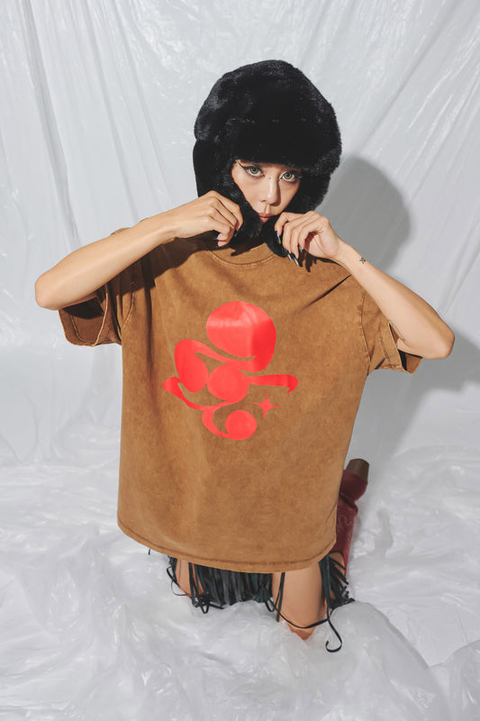 SYMBOL LOGO T-SHIRT 브라운 