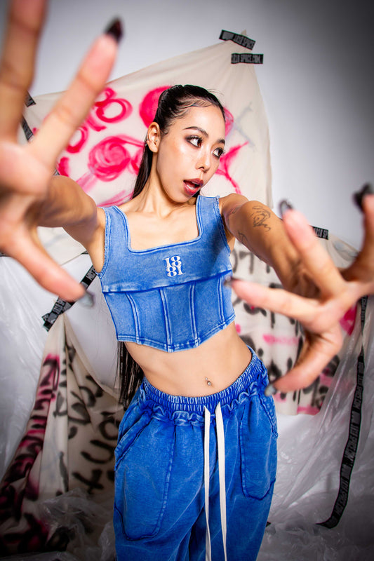 CORSET TANKTOP blue