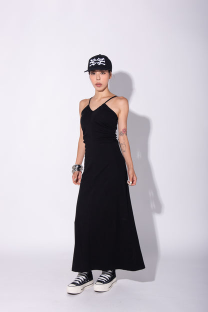 V NECK ONEPIECE black